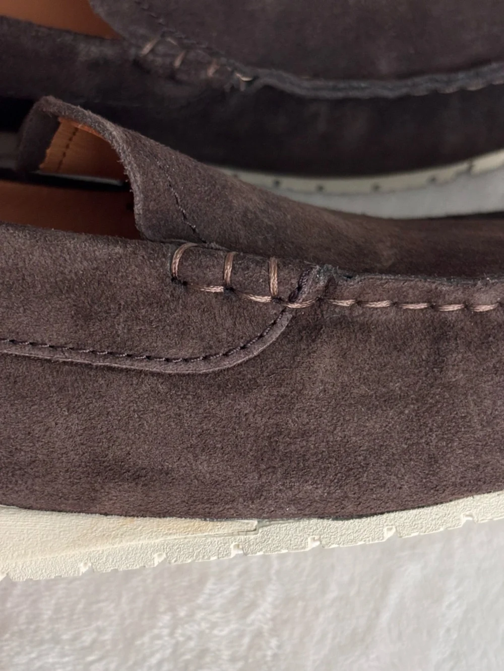 OLUKAI Men's Ka'a Brown Italian Suede Slip On Loafer--NEW--12